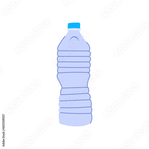 pollution plastic water bottle cartoon vector illustration