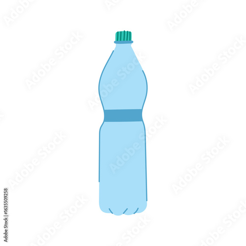 hydration plastic water bottle cartoon vector illustration