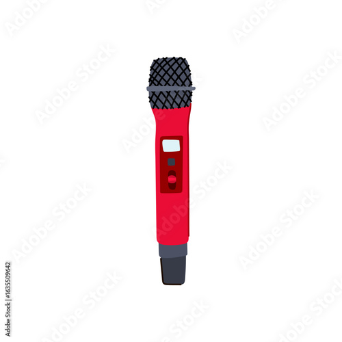 boom radio microphone cartoon vector illustration