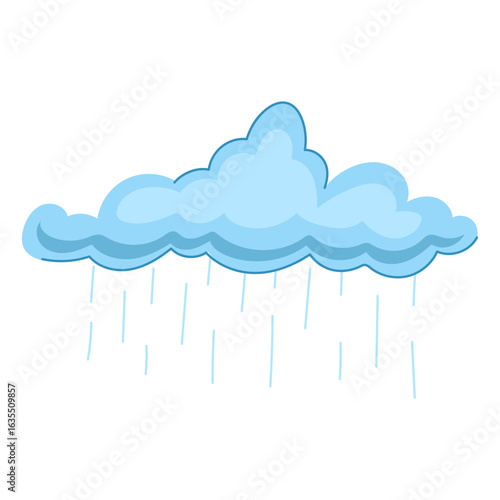 precipitation rain cloud cartoon vector illustration