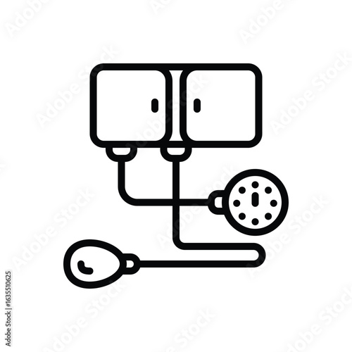 Black line icon for pressure measurement