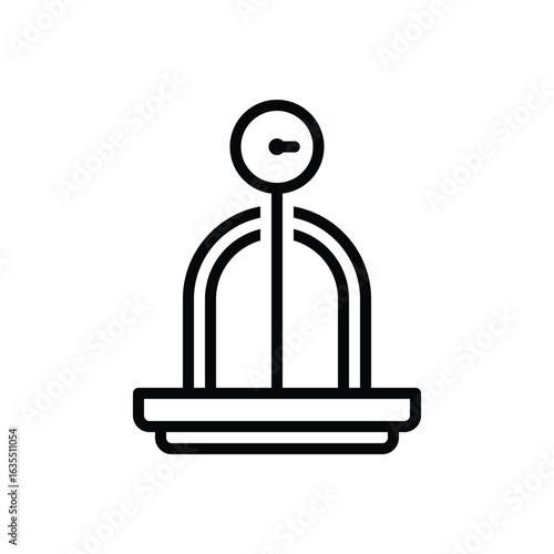 Black line icon for weigh in