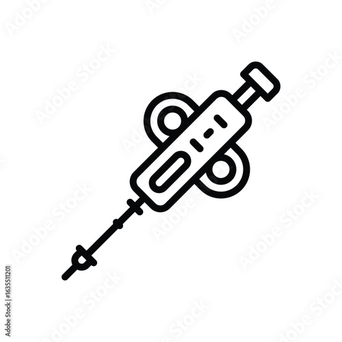 Black line icon for biopsy