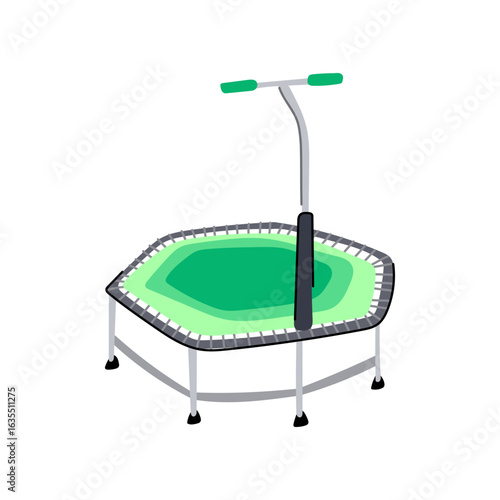 aerial trampoline jumping cartoon vector illustration
