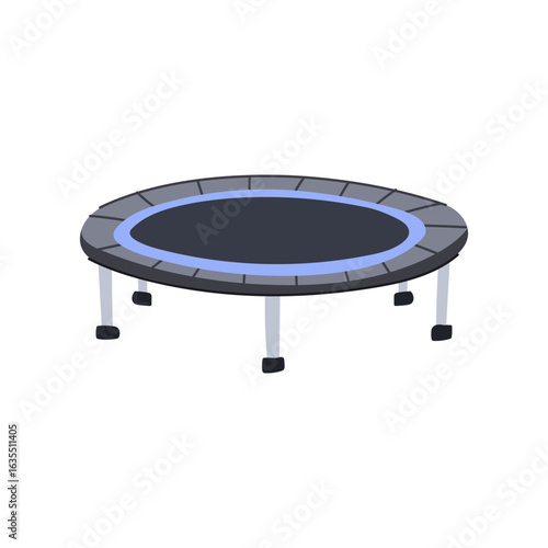 vault trampoline jumping cartoon vector illustration