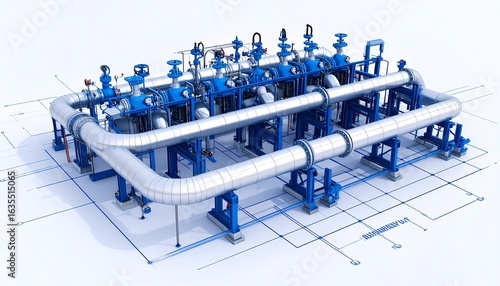 Industrial piping system diagram