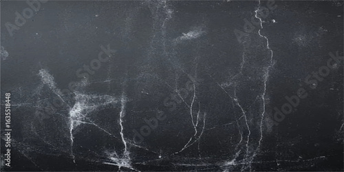 A chalk drawing of a stormy night sky with dark clouds, lightning, and rain on a blackboard texture