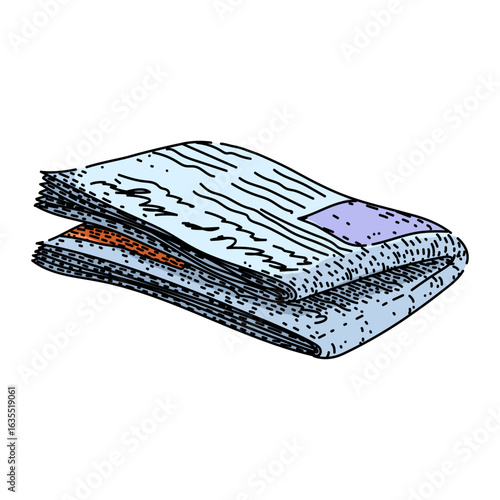 journalism newspaper sketch hand drawn vector
