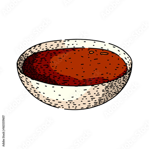 mustard sauce sketch hand drawn vector