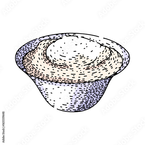 aioli sauce sketch hand drawn vector