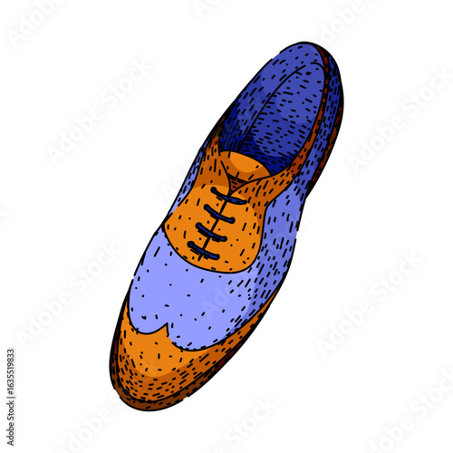 comfort shoe leather sketch hand drawn vector