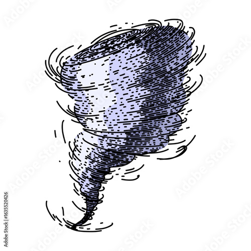 twister tornado sketch hand drawn vector