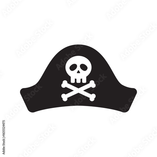 Pirate hat icon for costume and pirate theme