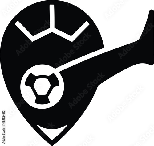 Goal kick vector icon.
