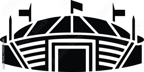 Stadium vector icon.