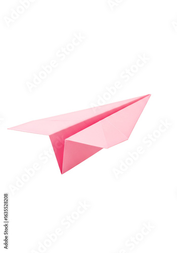 Wallpaper Mural Isolated Pink Paper Airplane Origami Illustration on Transparent Background Torontodigital.ca