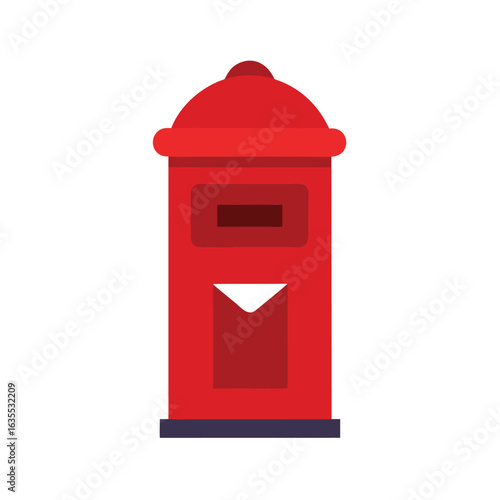 Mail postbox watercolor artwork with white background for mail delivery and post office art