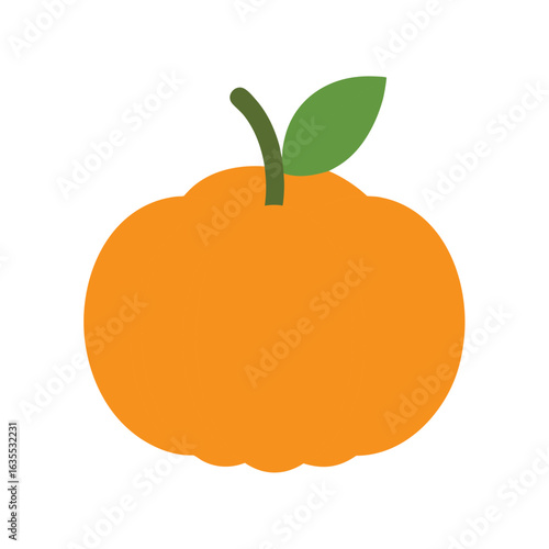 Pumpkin watercolor illustration with white background perfect for autumn or harvest designs