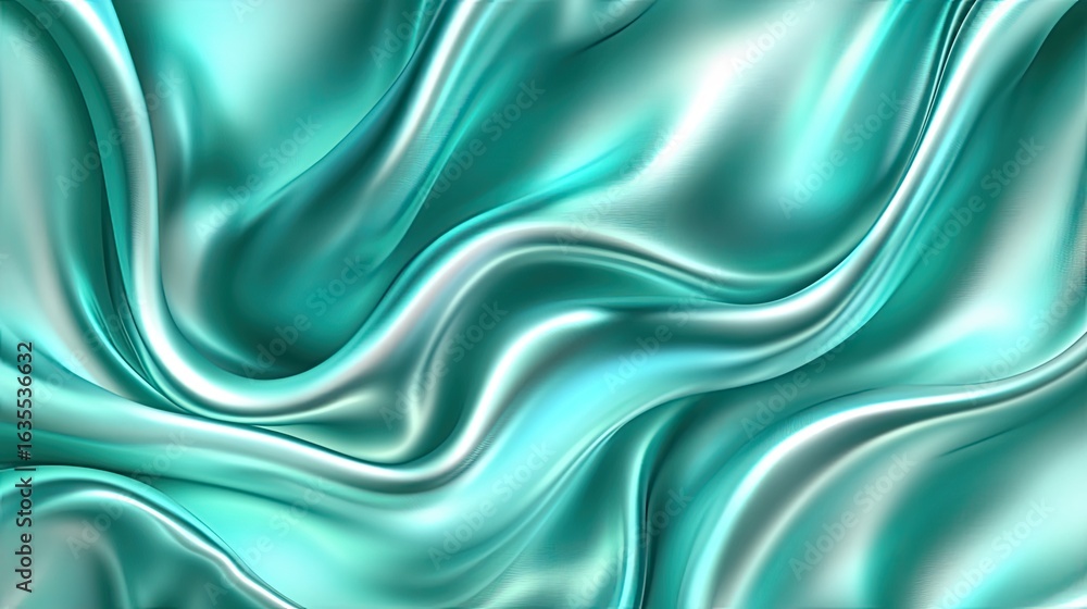 Obraz premium Teal Silk Drape Abstract Texture.