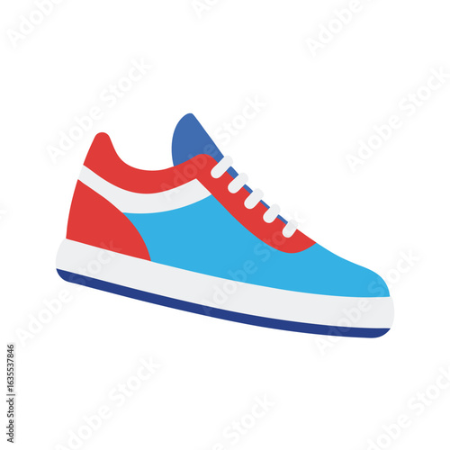 Watercolor sneaker illustration on white background perfect for casual or activewear themes