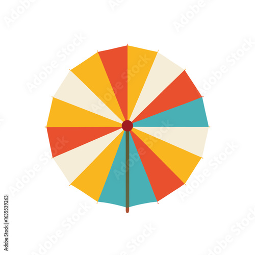 Free Download Top view of umbrella watercolor illustration with white background for rain themed art - GFXLoad