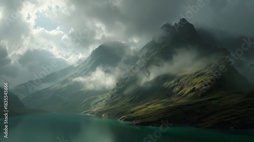 fog over the mountains