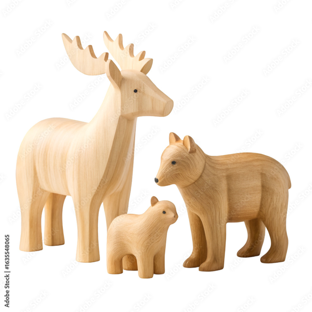 Fototapeta premium two deer on white