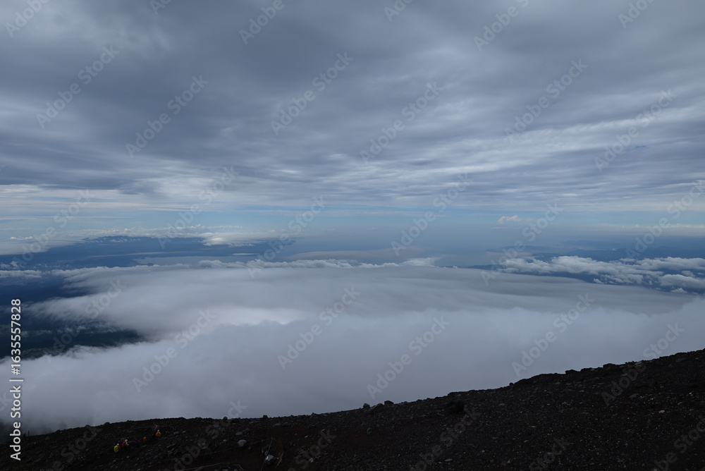 Obraz premium Climbing Mount Fuji, Shizuoka, Yamanashi, Japan