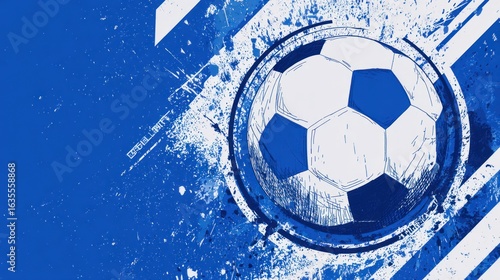Dynamic soccer ball graphic