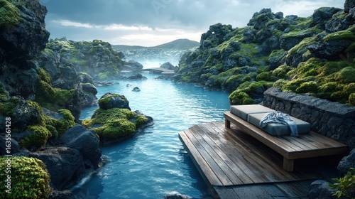 Escape the summer heat in a tranquil geothermal hot spring in Iceland