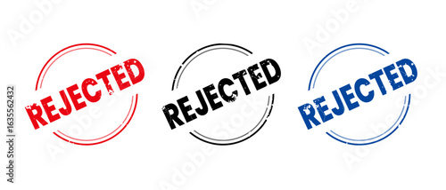 Rejected round seal for cancellation and denial notice