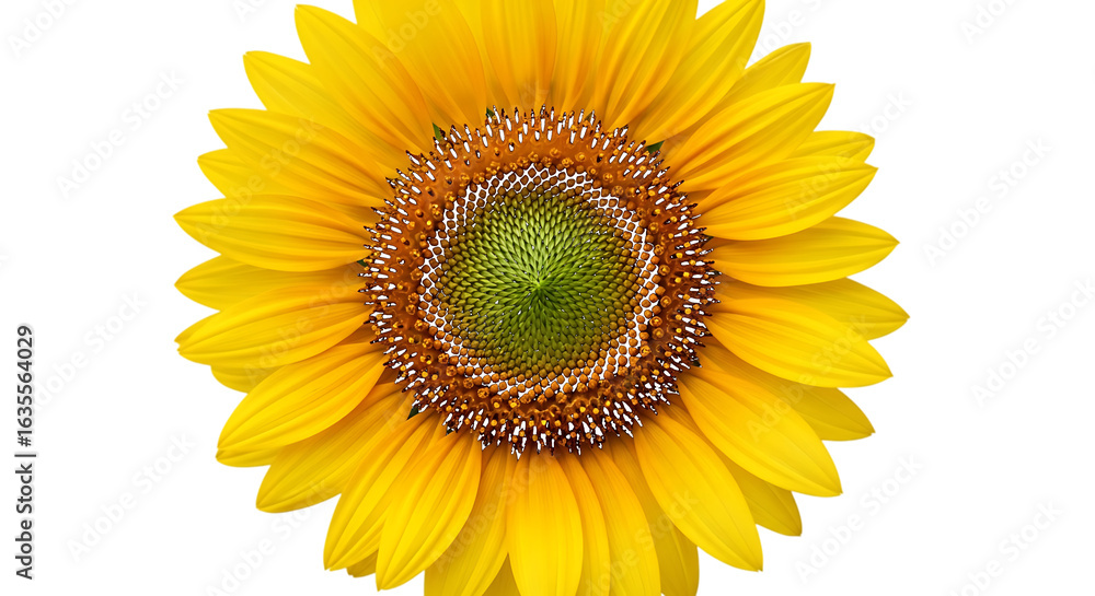 Fototapeta premium Vibrant Sunflower Bloom isolated on a transparent background