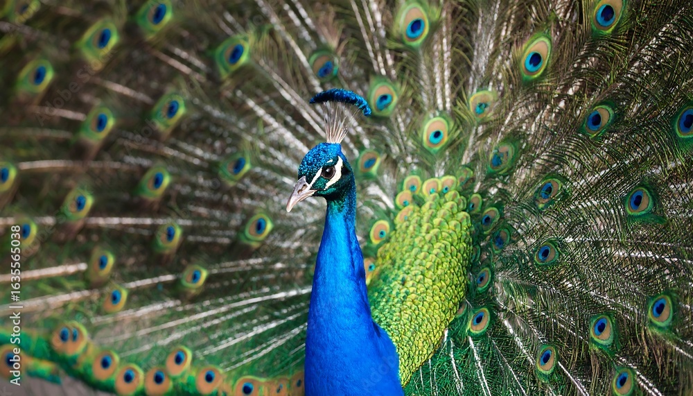 Obraz premium Peacock in full display