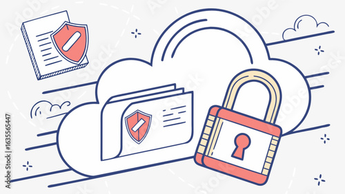 Cloud security solutions for data protection and secure file storage and access management online service