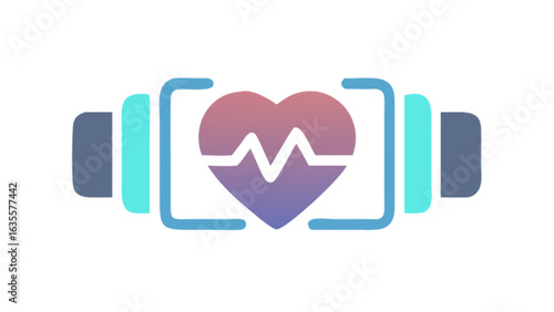 Heart rate monitor smartwatch fitness tracker health app wearable technology device pulse sensor concept