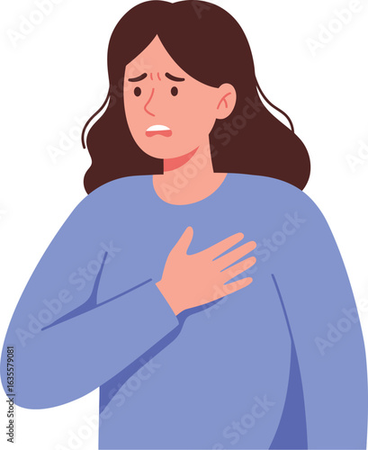 clean stylish elegant modern detailed professional high quality Woman Experiencing Discomfort or Pain