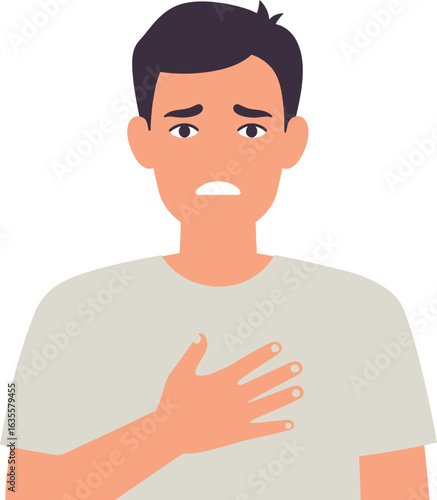stylish elegant modern detailed professional high quality A Man Experiencing Discomfort or Pain