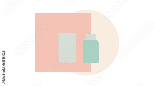 Minimalist skincare product display mockup for online store and beauty product promotion and advertisement