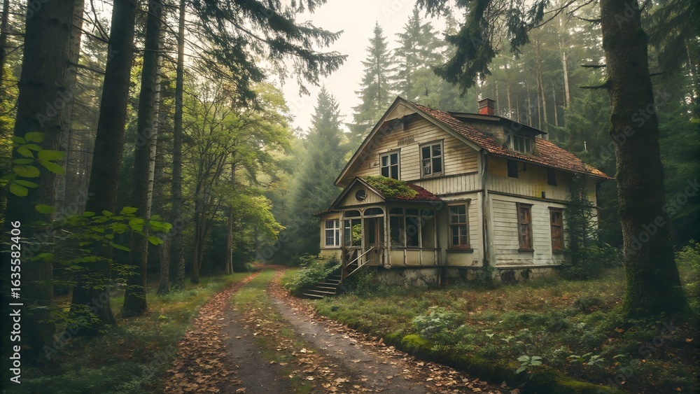 old wooden house in the forest old wooden house in the forest