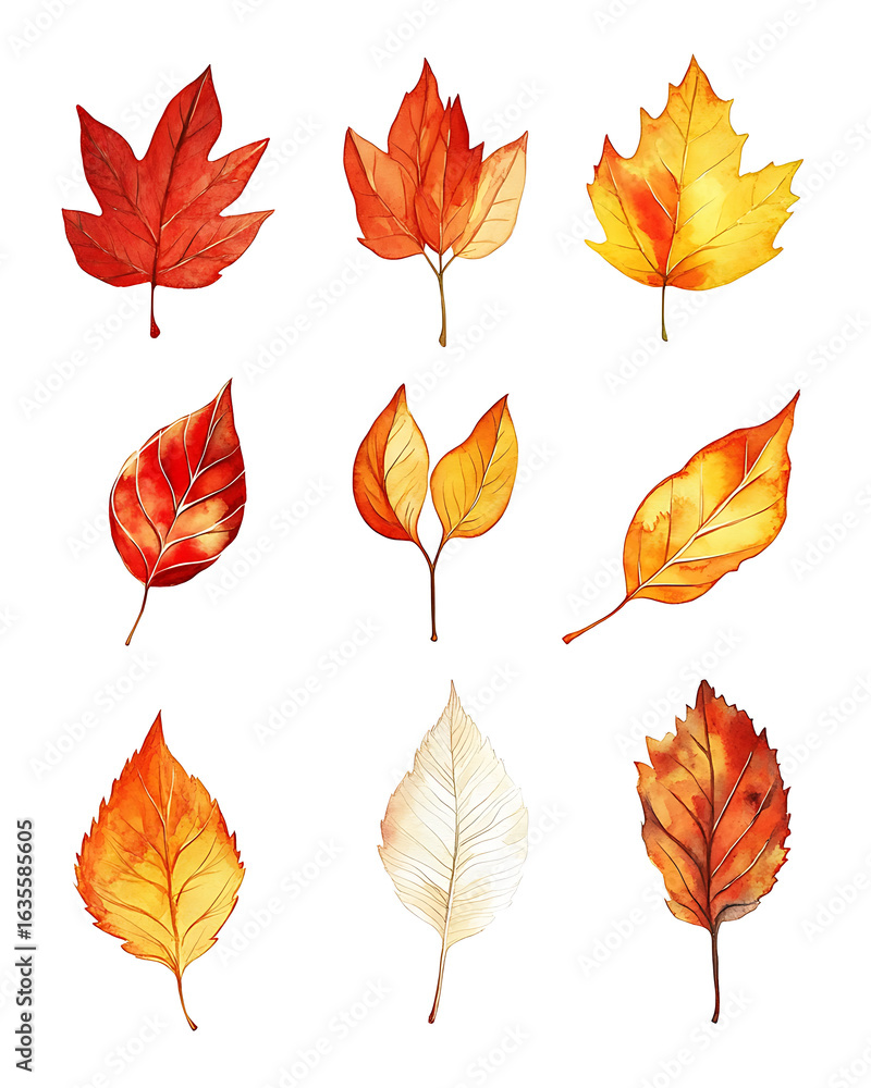 Obraz premium Highly detailed illustrations of various trees, leaves, grasses, and botanical elements, featuring realistic, minimalist, and abstract compositions on a white background.