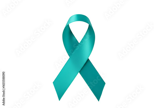 Wallpaper Mural Teal Awareness Ribbon Isolated On Transparent Background a Digital Illustration Torontodigital.ca