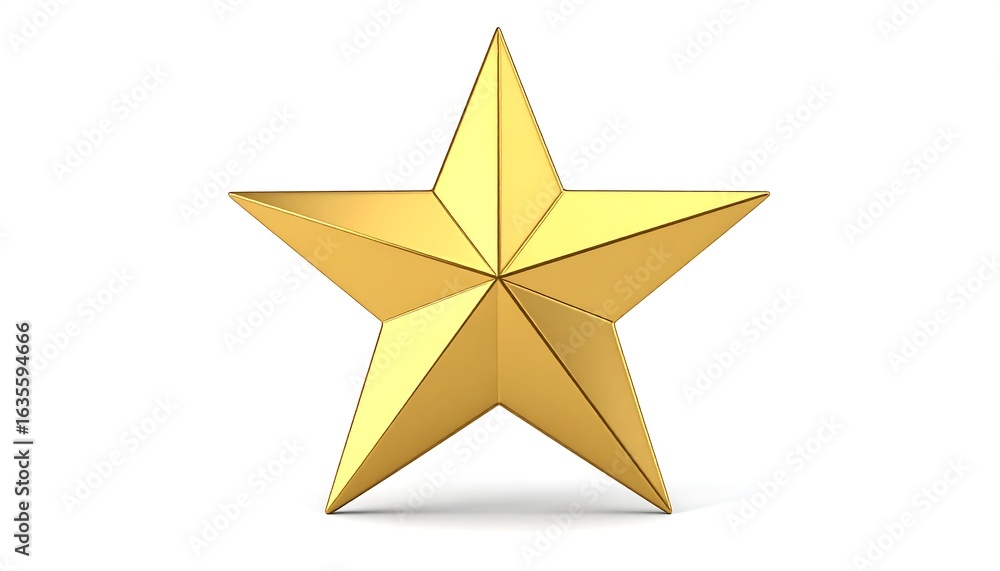 Fototapeta premium Gold star graphic on white background