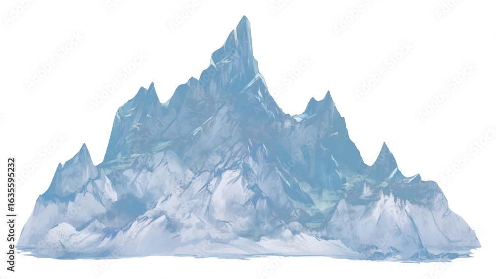 Fototapeta premium PNG Mountain ice mountain iceberg.