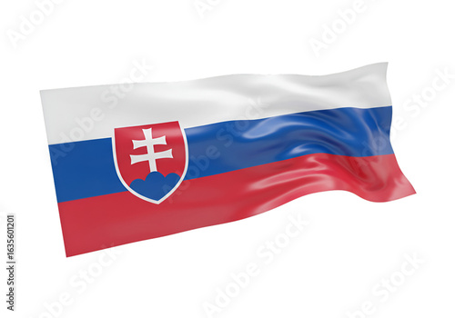 Free Download Slovakian Flag Waving Isolated on a Transparent Background 3d Illustration - GFXLoad