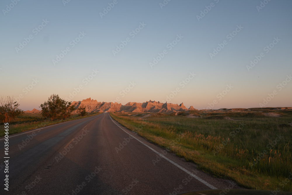 Fototapeta premium Badlands National Park during sunset, South Dakota