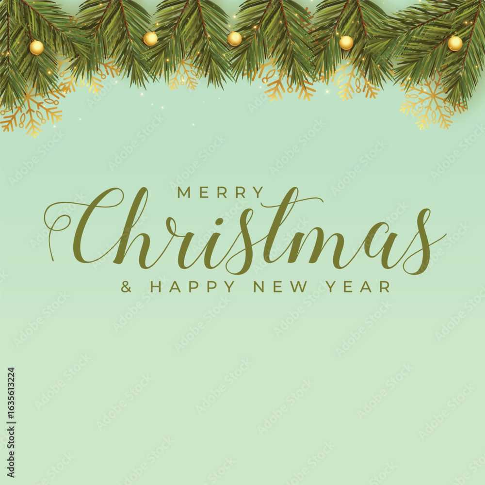 Fototapeta premium merry christmas greeting card