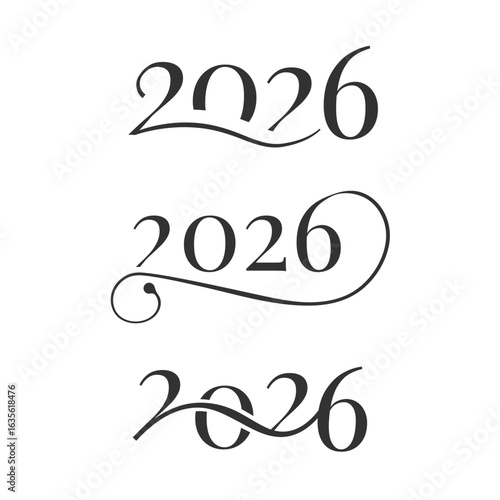 Stylish designs of the year 2026 displayed in elegant typography with flowing lines