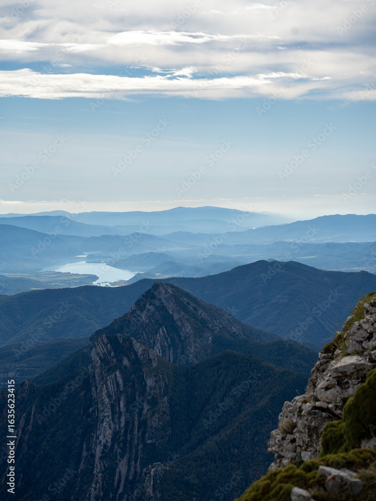 Fototapeta premium mountain landscape with clouds with lakes