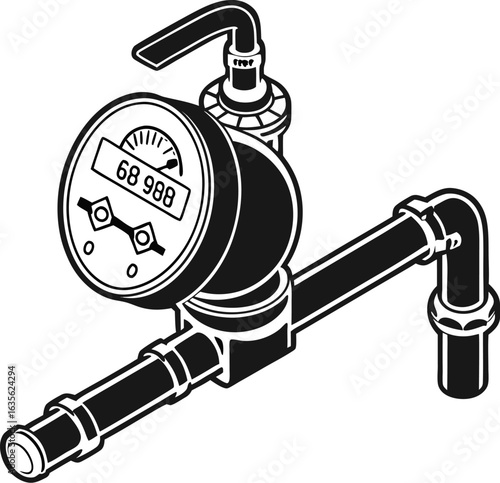 illustration of a tap and faucet