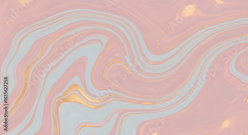 Soft Pastel Marble Texture with Golden Accents Abstract Background
